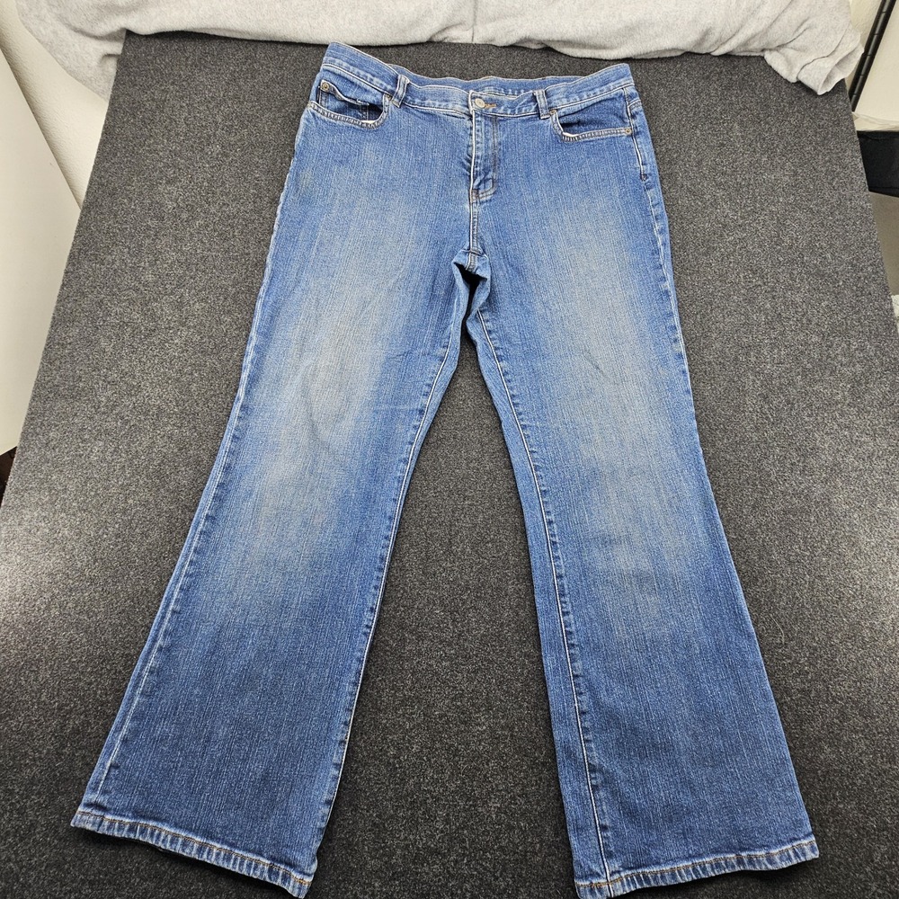 Lauren Co Ralph Lauren Bootcut Premium Vintage Med Blue Wash Jeans Women Sz 14